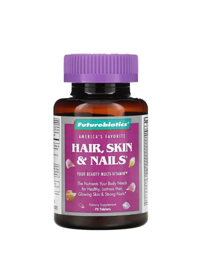 فيوتشر بايوتكس Hair Skin and Nails 75 Tablets - Image 1