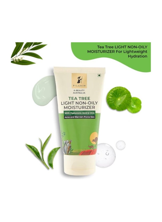 PILGRIM Australian Tea Tree oil free moisturizer for face for oily And acne prone skin with Hyaluronic acid And CICA  80 gm  - Image 2