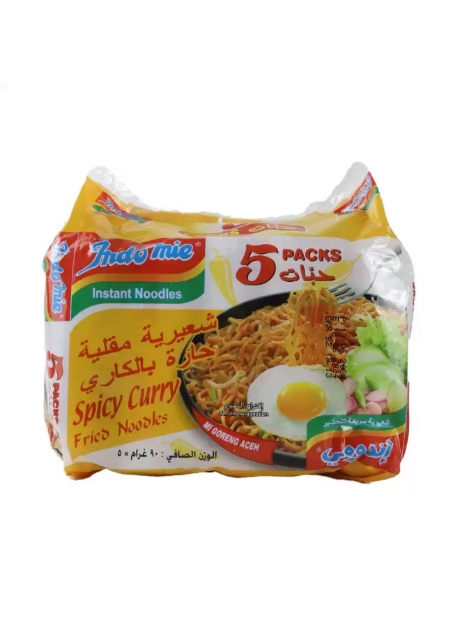 Indomie Instant Noodles Spicy Curry Fried Noodles- 5X90gms - Image 1