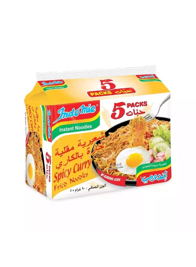 Indomie Instant Noodles Spicy Curry Fried Noodles- 5X90gms - Image 3