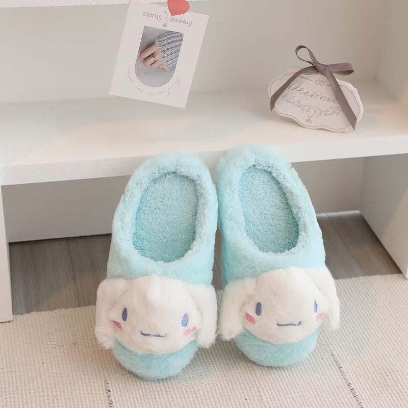 Winter Cute Cartoon Three-Dimensional Melody Plush Home Slippers Home Indoor Floor Girl'S Heart Cotton Slippers - Image 4