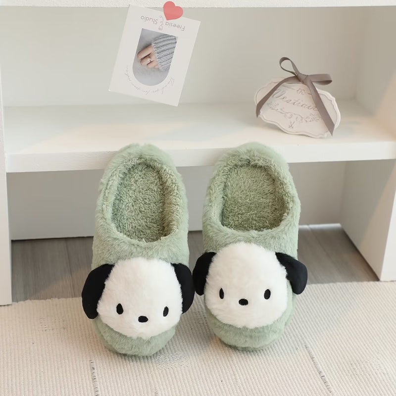 Winter Cute Cartoon Three-Dimensional Melody Plush Home Slippers Home Indoor Floor Girl'S Heart Cotton Slippers - Image 3