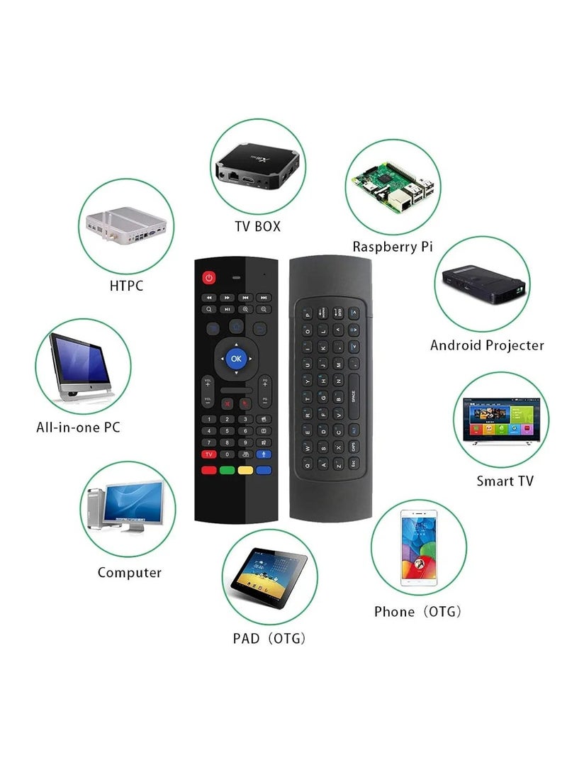Generic Wireless Air Mouse with Mini Keyboard with Gyroscope, Infrared Learning, Google Voice Assistant Integration - Empower Your Android Smart TV Box  - Image 2