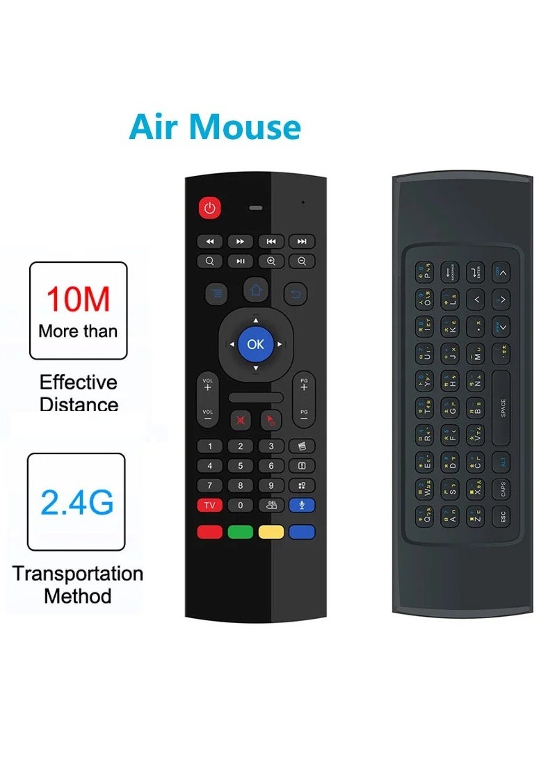Generic Wireless Air Mouse with Mini Keyboard with Gyroscope, Infrared Learning, Google Voice Assistant Integration - Empower Your Android Smart TV Box  - Image 3