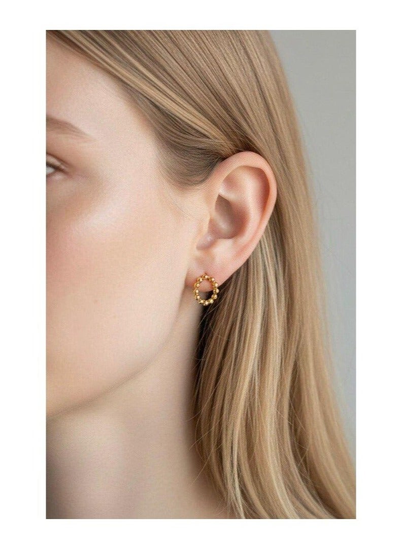 Ruby Art Gold 18K Pure Gold Women’s Earrings – Elegant Lightweight  - 1.7  Gram - Image 3