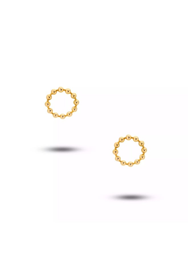 Ruby Art Gold 18K Pure Gold Women’s Earrings – Elegant Lightweight  - 1.7  Gram - Image 2
