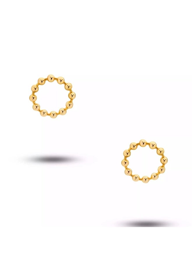 Ruby Art Gold 18K Pure Gold Women’s Earrings – Elegant Lightweight  - 1.7  Gram - Image 1