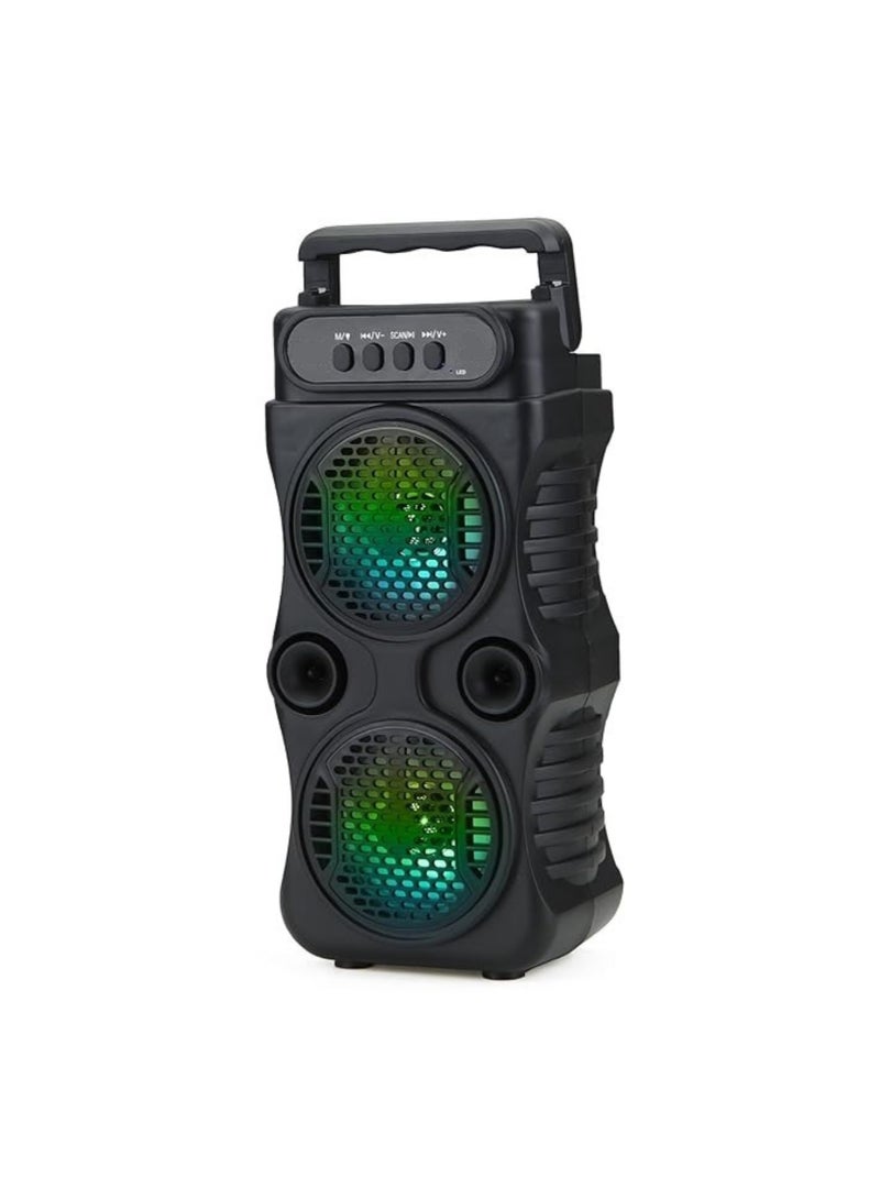 Bluetooth Subwoofer Speaker with External Microphone - Multimedia Speaker - Portable Wireless Speaker with RGB LED Light and Rechargeable Battery for Smartphones, TV, Tablets, and Computers - Wireless Speaker - Image 1