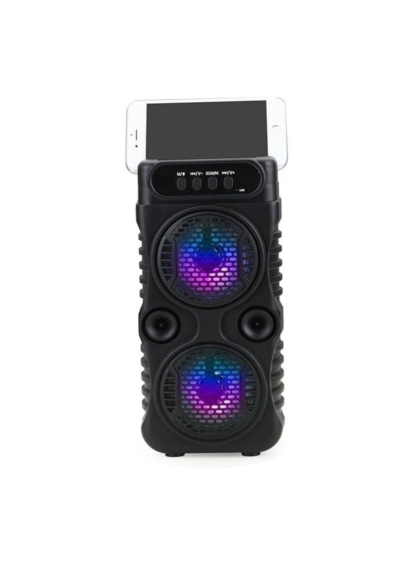 Bluetooth Subwoofer Speaker with External Microphone - Multimedia Speaker - Portable Wireless Speaker with RGB LED Light and Rechargeable Battery for Smartphones, TV, Tablets, and Computers - Wireless Speaker - Image 2