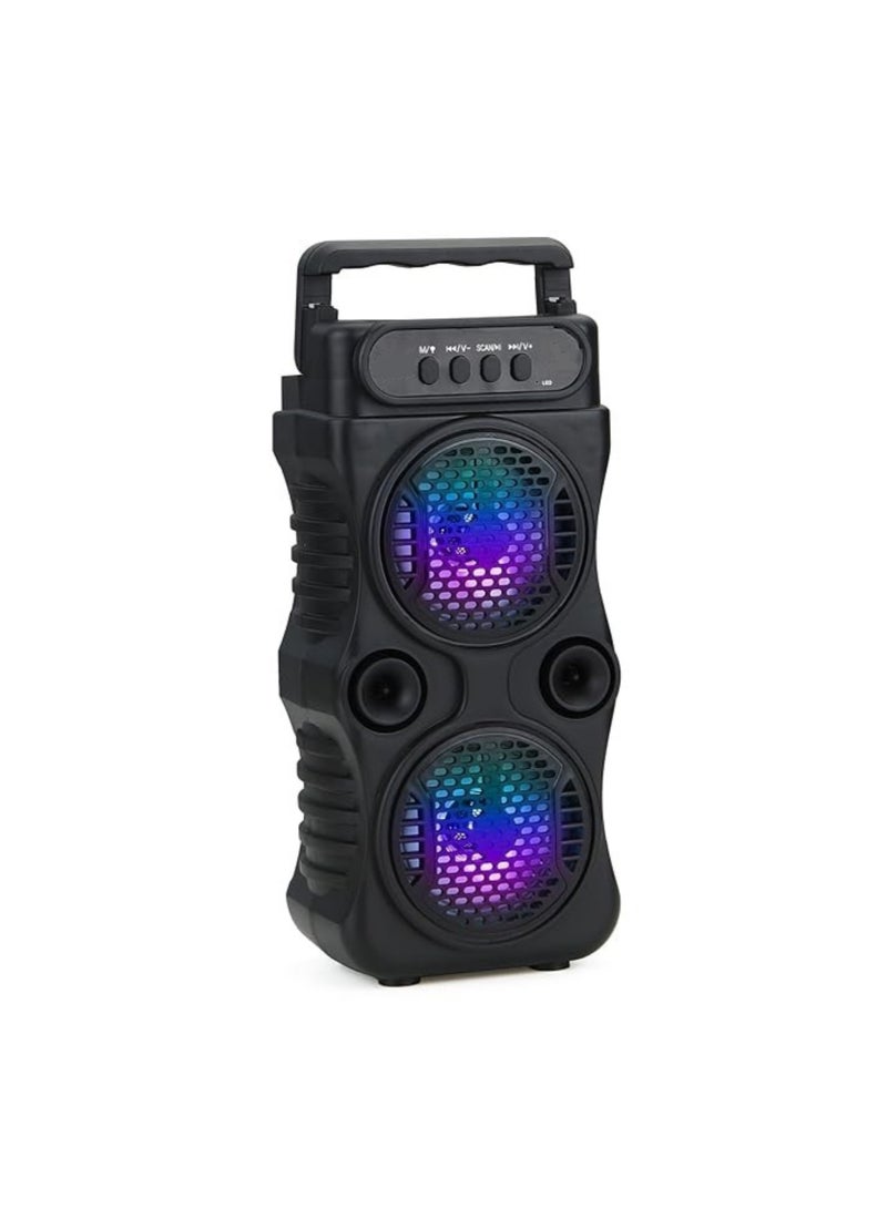 Bluetooth Subwoofer Speaker with External Microphone - Multimedia Speaker - Portable Wireless Speaker with RGB LED Light and Rechargeable Battery for Smartphones, TV, Tablets, and Computers - Wireless Speaker - Image 3