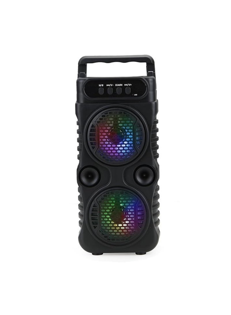 Bluetooth Subwoofer Speaker with External Microphone - Multimedia Speaker - Portable Wireless Speaker with RGB LED Light and Rechargeable Battery for Smartphones, TV, Tablets, and Computers - Wireless Speaker - Image 5