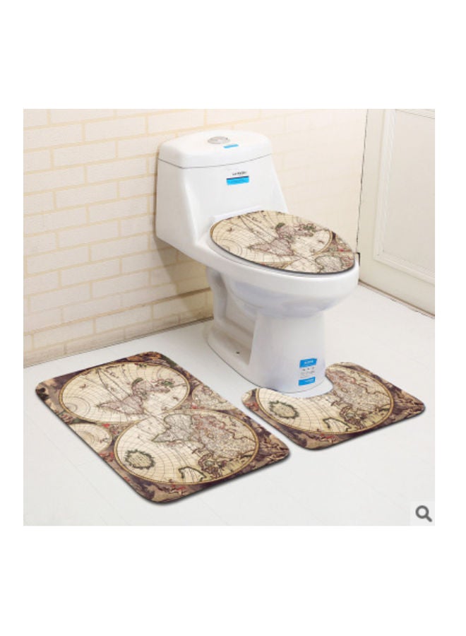 Beauenty 3-Piece Bath Mat Accessory Set multicolour 75x45cm - Image 2