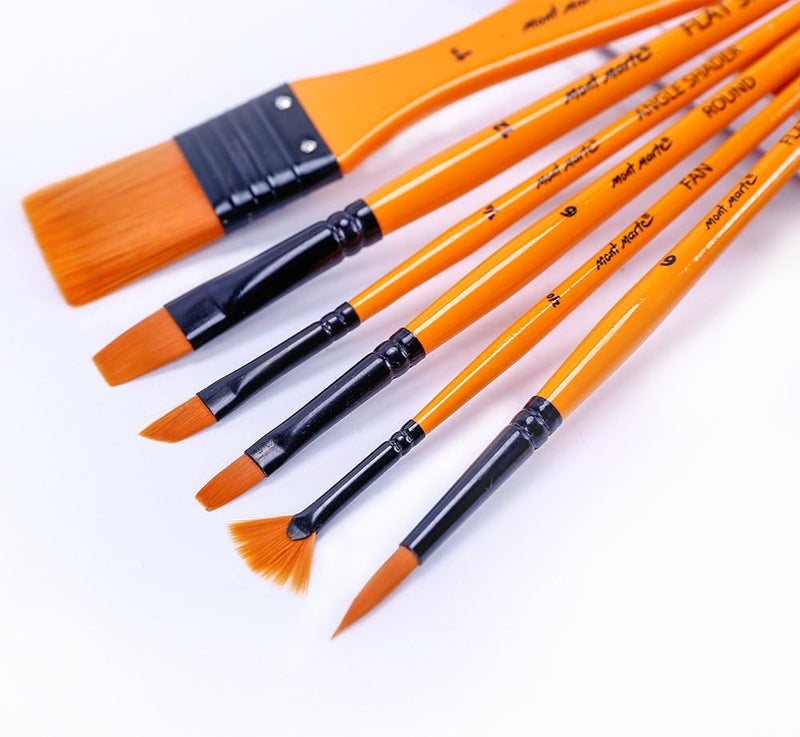 Mont Marte Acrylic Brush Set - 11 Piece Professional Taklon Brushes for Painting - Image 2