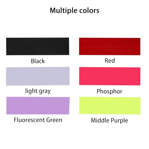 Zytiqt 6-Pack Headband for Women, Elastic Sports Headbands, Non-Slip Hair Bands for Running Yoga Workouts, Daily Use, Red, Black, Light Gray, Fluorescent Pink, Green, Medium Purple，Headscarf - Image 5