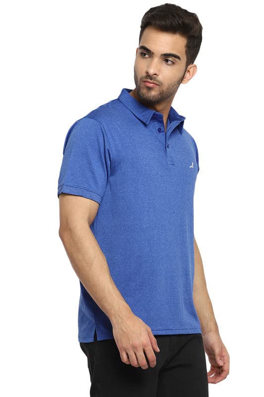 AMERICAN CREW Stretchable Sports Polo T-Shirts for Men (AC521-L_Royal Blue) - Image 4