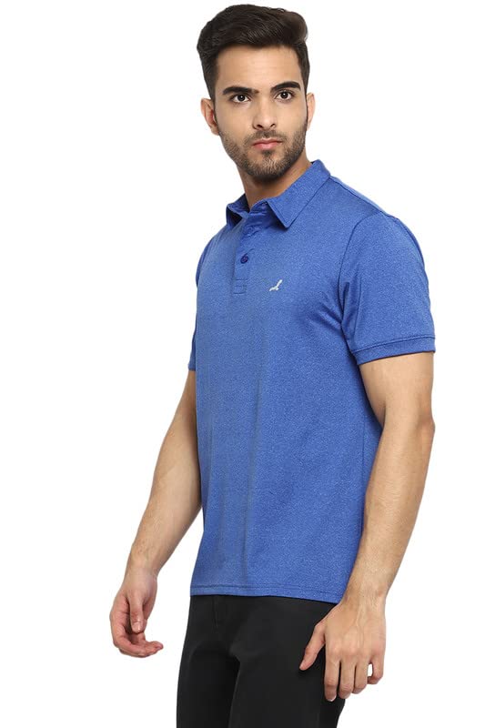 AMERICAN CREW Stretchable Sports Polo T-Shirts for Men (AC521-L_Royal Blue) - Image 2