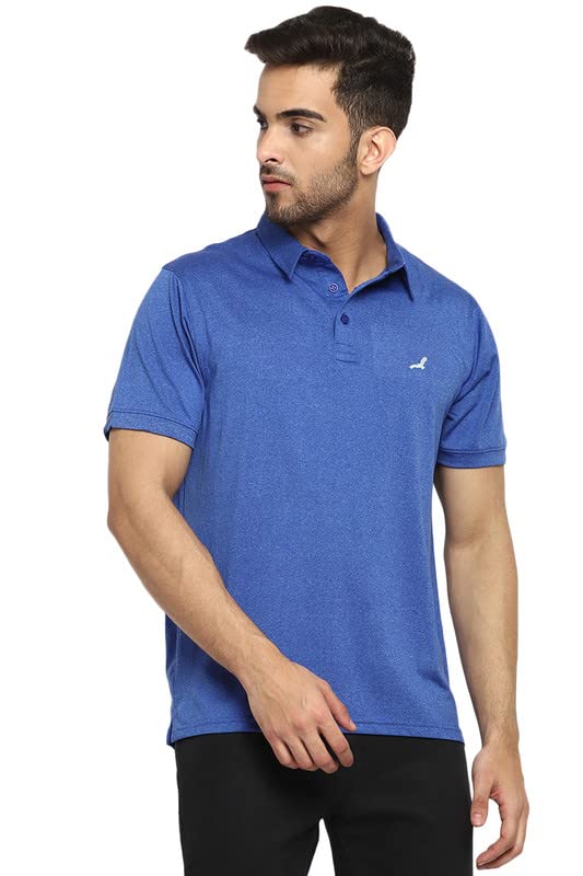 AMERICAN CREW Stretchable Sports Polo T-Shirts for Men (AC521-L_Royal Blue) - Image 1