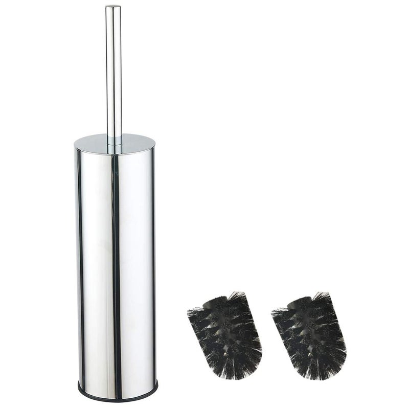 BGL 304 Stainless Steel Toilet Brush Long Bucket Stand Round Toilet Brush with Holder Chrome