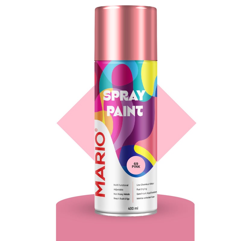 Mario Spray Paint – 69 Pink (400ml) | Pink Spray Paint for Crafts, Furniture, Metal & Decorative DIY Use - Image 4