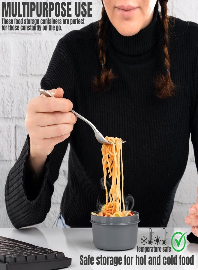 chedi حاويات طعام صغيرة من شيدي مع أغطية، دائرية 9 أونصة، عبوة من 8 قطع (16 قطعة)، حاويات طعام، أوعية صغيرة خالية من مادة BPA للوجبات الخفيفة والغداء، حاويات طعام بلاستيكية قابلة لإعادة الاستخدام مانعة للتسرب لتحضير الوجبات، صلصة سلطة جاهزة (8) - Image 4