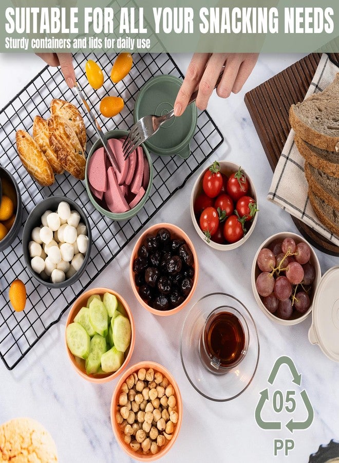 chedi حاويات طعام صغيرة من شيدي مع أغطية، دائرية 9 أونصة، عبوة من 8 قطع (16 قطعة)، حاويات طعام، أوعية صغيرة خالية من مادة BPA للوجبات الخفيفة والغداء، حاويات طعام بلاستيكية قابلة لإعادة الاستخدام مانعة للتسرب لتحضير الوجبات، صلصة سلطة جاهزة (8) - Image 5