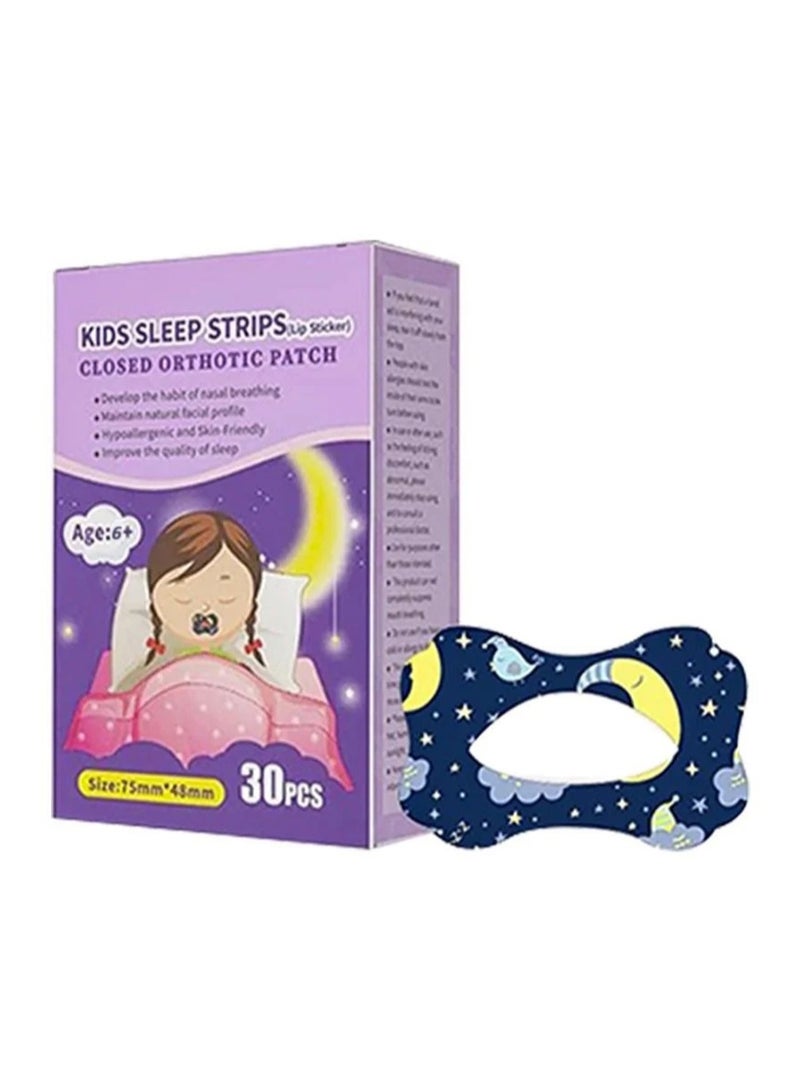 l&wen Kids Sleep Strips, Gentle Lip Sticker, Closed Orthotic Patch, Reduce Mouth Breathing & Improves Nighttime Sleep Mouth Band 30 Pieces for 6+ Kids  - Image 1