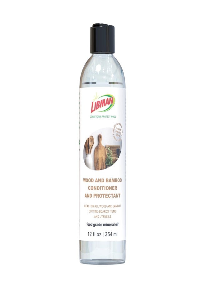 Libman Commercial Libman Liquid Wood Conditioner and Protectant Mineral Oil Food Grade for Bamboo (12 Oz) - Image 1
