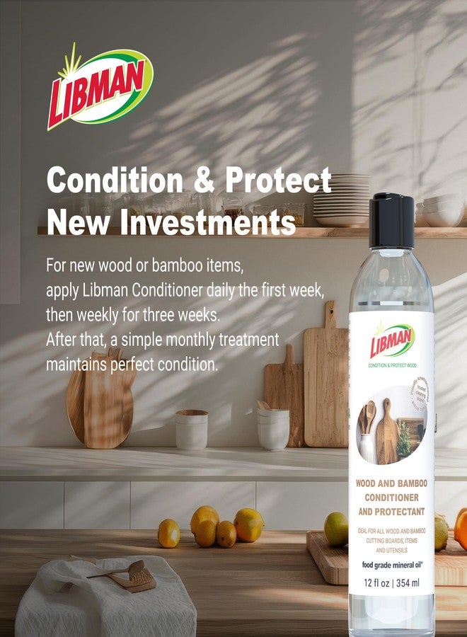 Libman Commercial Libman Liquid Wood Conditioner and Protectant Mineral Oil Food Grade for Bamboo (12 Oz) - Image 5
