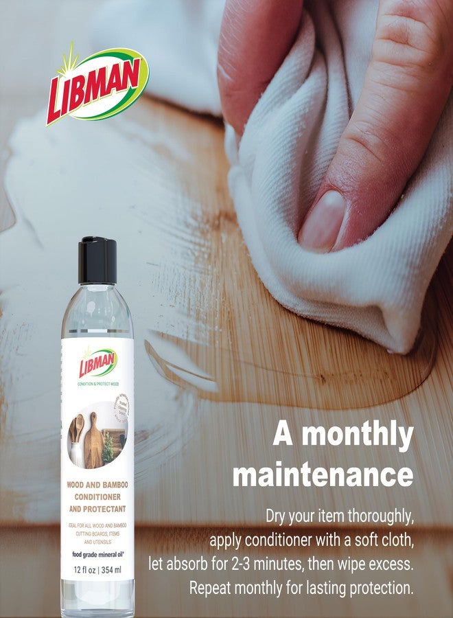 Libman Commercial Libman Liquid Wood Conditioner and Protectant Mineral Oil Food Grade for Bamboo (12 Oz) - Image 4