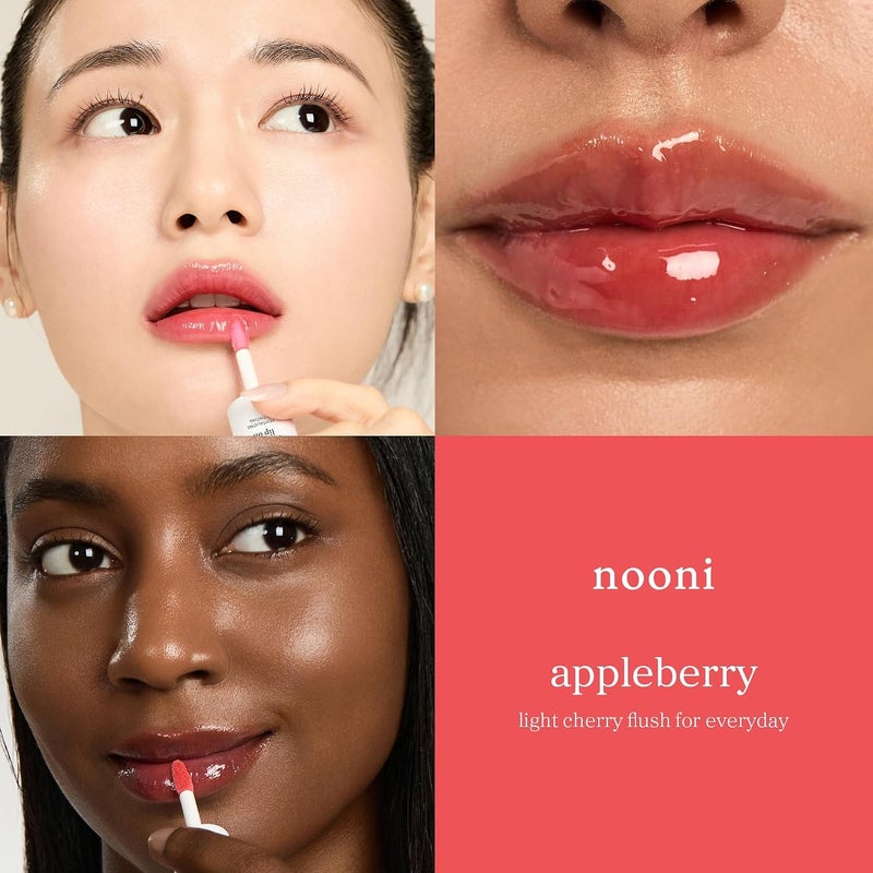 Vegan Appleseed Lip Oil - Appleberry | Long-Lasting, Moisturizing, Plumping, Revitalizing for Dry Lips, Waterproof, No Peel Off, Korean Tint, Hydrating, Nourishing Crystal Clear, 0.12 FL Oz - Image 4