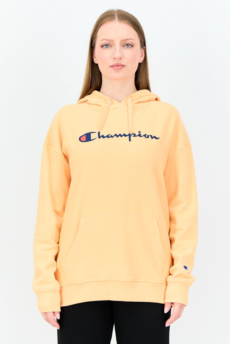 Champion Women Sportswear Fit Long Sleeve Outdoor Hoodie, Peach - Image 1