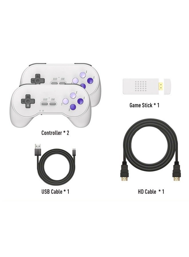 M MIAOYAN New 16-bit MD dual-handle game console double-play HD game console wireless mini game console TV game console white  - Image 3
