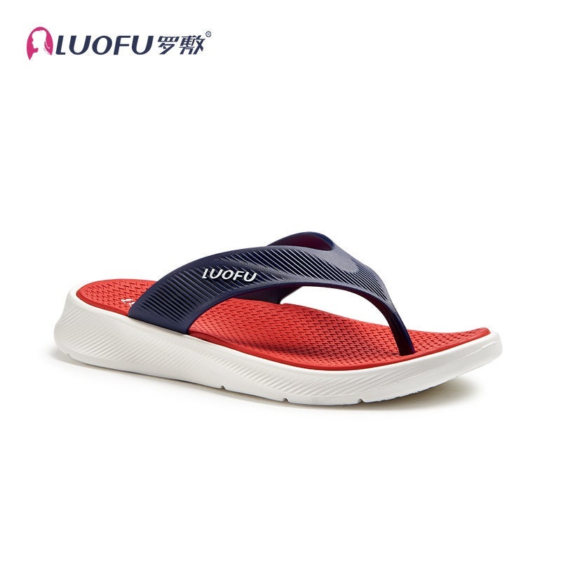 Luofu Luofu New Non-Slip Flip-Flops Thick Bottom Fashionable Outfit Indoor Sandwich Slippers For Seaside Vacation - Image 1