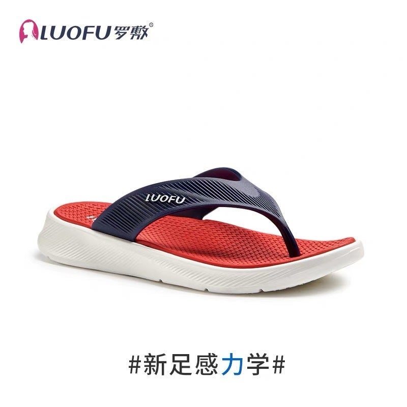 Luofu Luofu New Non-Slip Flip-Flops Thick Bottom Fashionable Outfit Indoor Sandwich Slippers For Seaside Vacation - Image 2