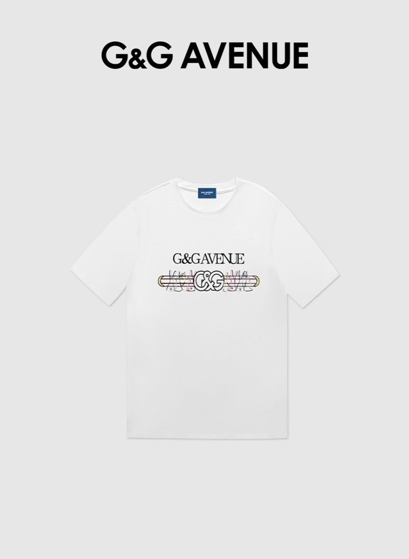 G&G AVENUE Heavy cotton fabric Men's Running Dry Fit T-shirt Sports Outdoor Short Sleeve Comfortable Sports Top High Elastic and Smooth Fiber Sports Shirt - Running Shirt White Rabbit Pattern Oversized  - Image 2