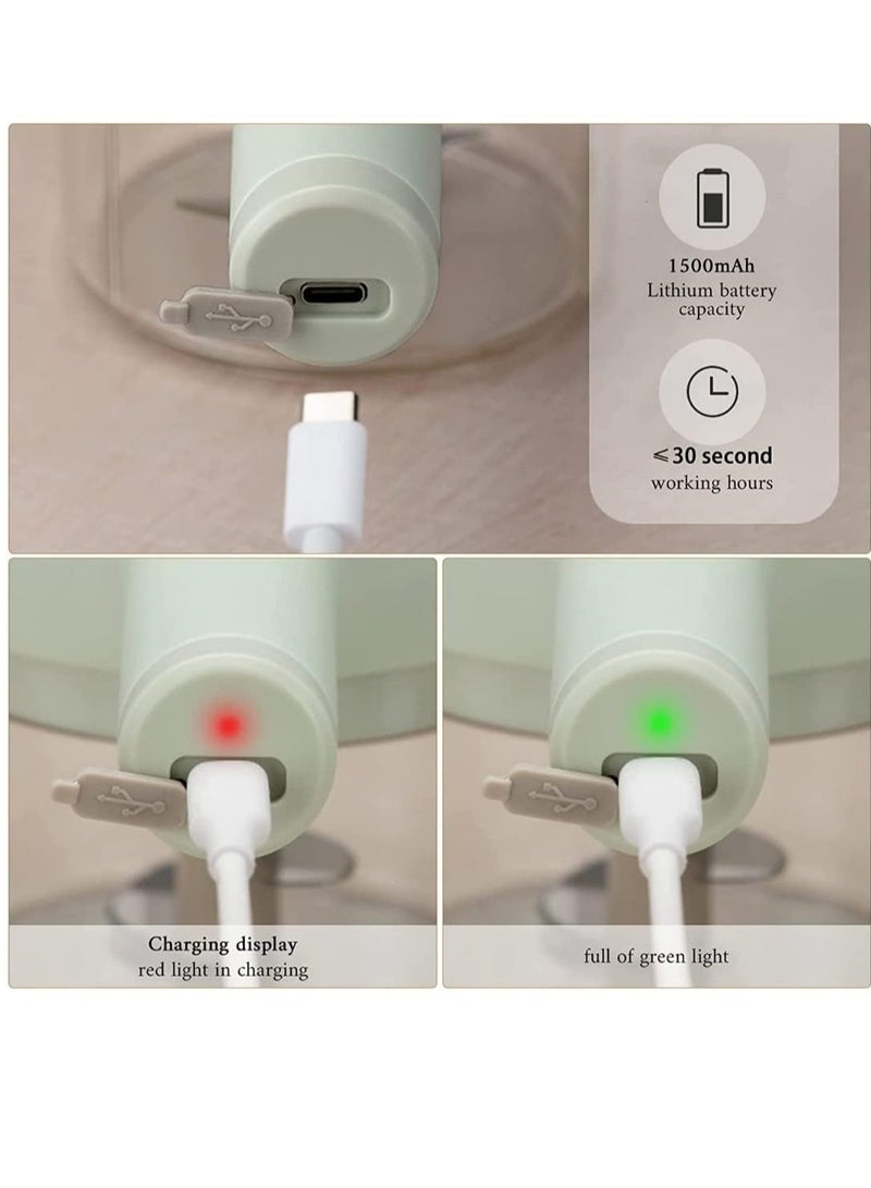 ELTRAZONE Electric Vegetable Cutter Set,Gatling Vegetable Chopper Mini Wireless Food Processor,Garlic Chili Onion Celery Ginger Meat Garlic Chopper with Brush - Image 3