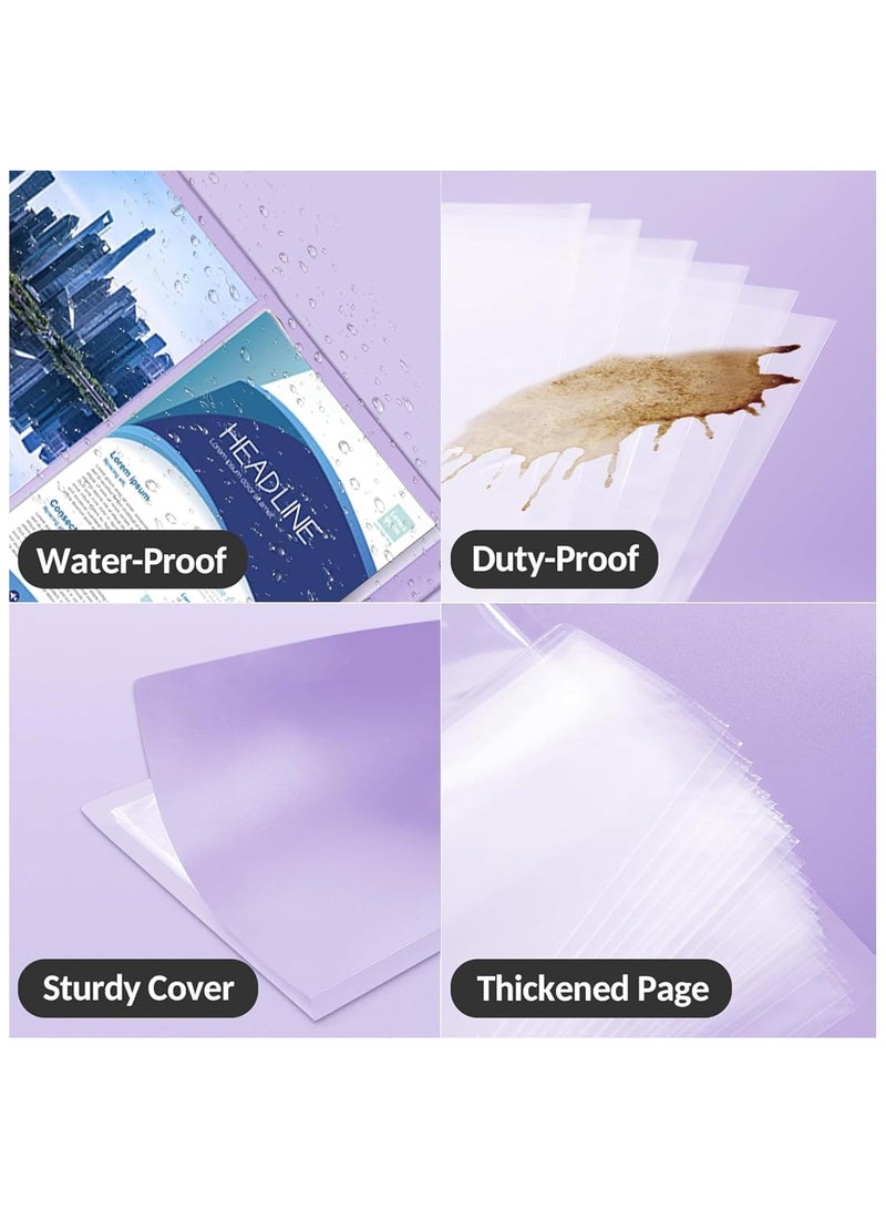 ECVV A4 Art Portfolio 40 Pockets, Heavy Duty Folder with Clear Sheet Protectors, Large Capacity Presentation Book for Artwork & Documents | Random Color - Image 5