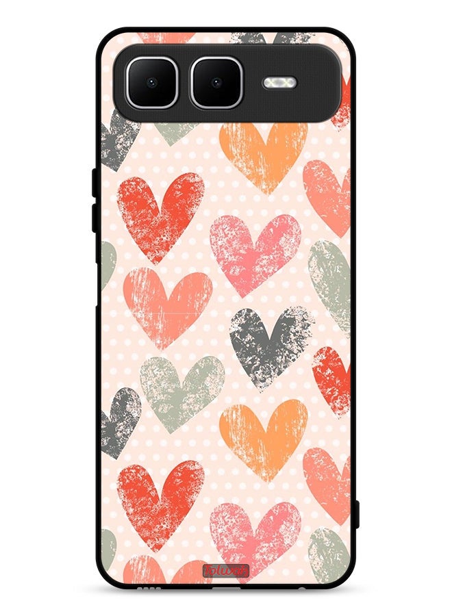 Infinix Smart 10 Plus Protective Case Cover Hearts Art