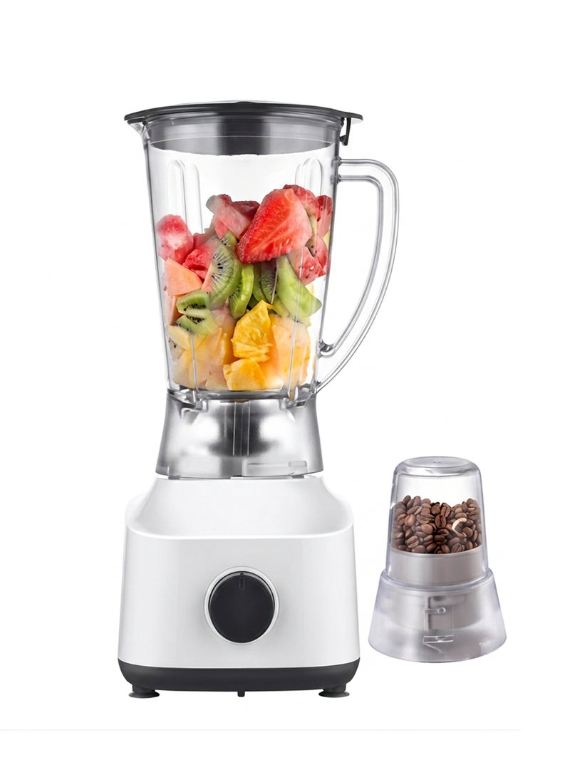 اتش بي خلاط مع مطحنه - 650 واط - 1.5 لتر - أبيض - BR240215 - Image 1