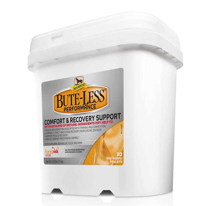 Absorbine Bute-Less Performance Advanced Formula Horse Supplement Pellets, Supports Healthy Inflammatory Response & GI Tract, 3.75lb Tub / 30 Day Supply - Image 1