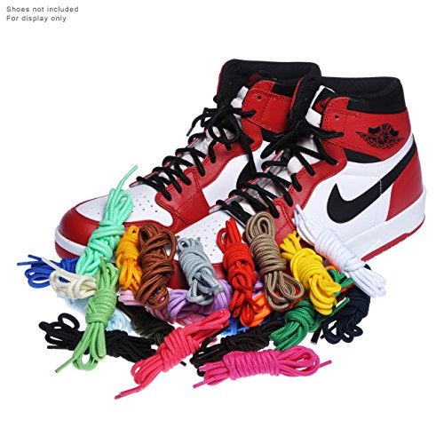 Birch Round Shoelaces 27 Colors 3/16" Thick Shoe Laces 4 Different Lengths (37" (94cm) - M, White) - Image 2