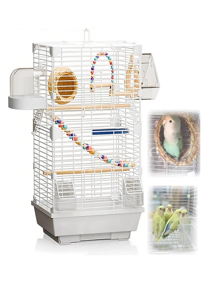 0TO1 TECH Bird Cage,Parrot Birdcage Breeding,Birdcage Kit With Feeder Swing Stand Toy For Parakeet,Suitable For Birds Such As Parrots, Sun Conures, Macaws, And Other Avian Pets.(37cm*28cm*63cm) - Image 1