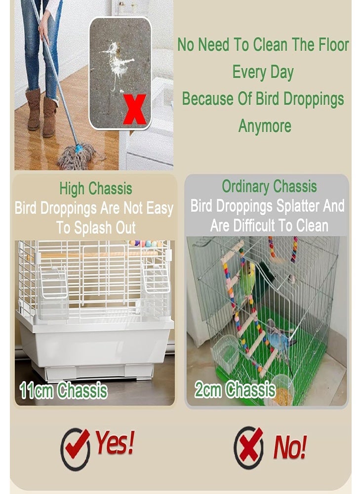 0TO1 TECH Bird Cage,Parrot Birdcage Breeding,Birdcage Kit With Feeder Swing Stand Toy For Parakeet,Suitable For Birds Such As Parrots, Sun Conures, Macaws, And Other Avian Pets.(37cm*28cm*63cm) - Image 4
