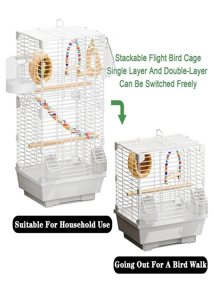 0TO1 TECH Bird Cage,Parrot Birdcage Breeding,Birdcage Kit With Feeder Swing Stand Toy For Parakeet,Suitable For Birds Such As Parrots, Sun Conures, Macaws, And Other Avian Pets.(37cm*28cm*63cm) - Image 5