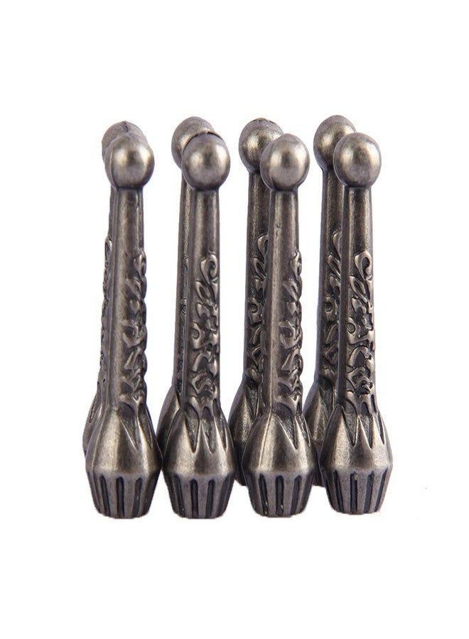 COOLLA Bolo Tie Tips Replacement End Caps 8 Pack, Antique Silver Tone,Antique Bronze (Antique Silver) - Image 2
