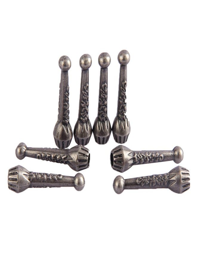 COOLLA Bolo Tie Tips Replacement End Caps 8 Pack, Antique Silver Tone,Antique Bronze (Antique Silver) - Image 1