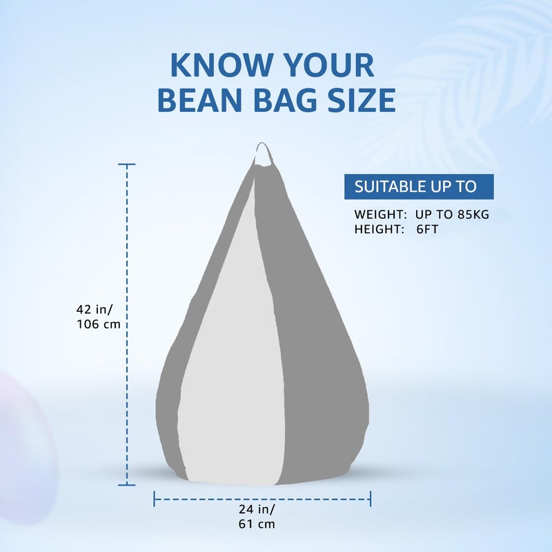 Brand - Solimo Solimo Luxe Fur XXL Bean Bag Filled with Beans Brown Capacity Upto 6 Ft Height 100 KG Weight - Image 2