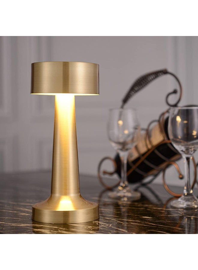 Cordless Table Lamp, Rechargeable Touch Control LED Desk Lamp with 3 Level Warm Brightness Dimming, Metal Eye-Protection Bedside Lamp Reading Light for Bedroom, Restaurant, Indoor Outdoor - Image 2