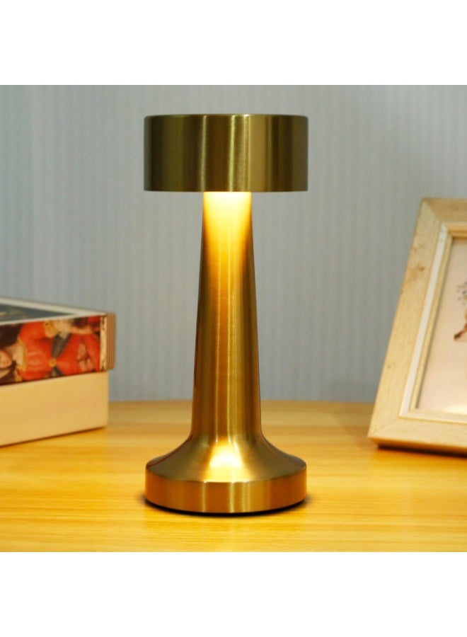 Cordless Table Lamp, Rechargeable Touch Control LED Desk Lamp with 3 Level Warm Brightness Dimming, Metal Eye-Protection Bedside Lamp Reading Light for Bedroom, Restaurant, Indoor Outdoor - Image 1