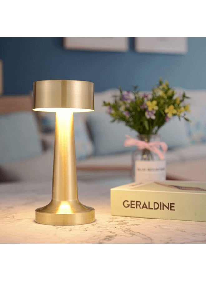 Cordless Table Lamp, Rechargeable Touch Control LED Desk Lamp with 3 Level Warm Brightness Dimming, Metal Eye-Protection Bedside Lamp Reading Light for Bedroom, Restaurant, Indoor Outdoor - Image 5